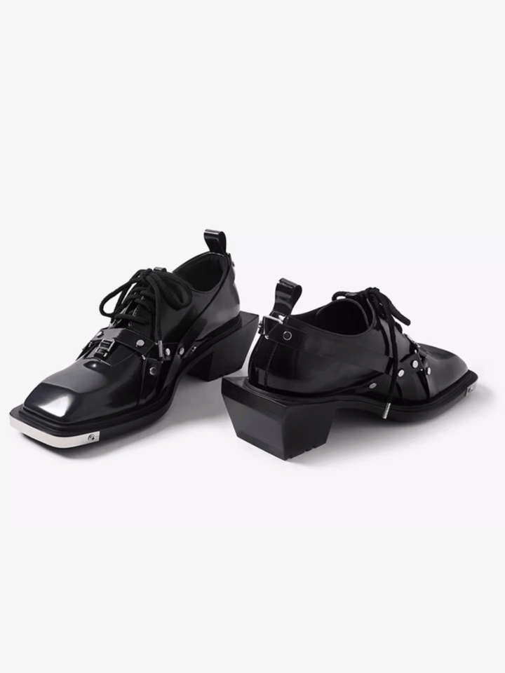 Square Toe Derby Leather Shoes st2046