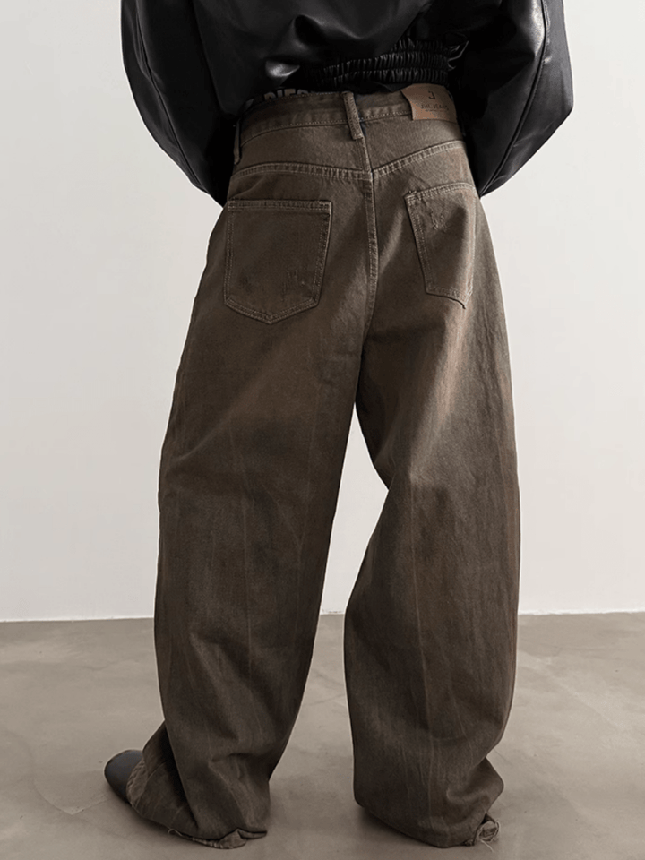 [GENESISBOY] Brown Wide Leg Jeans st2841