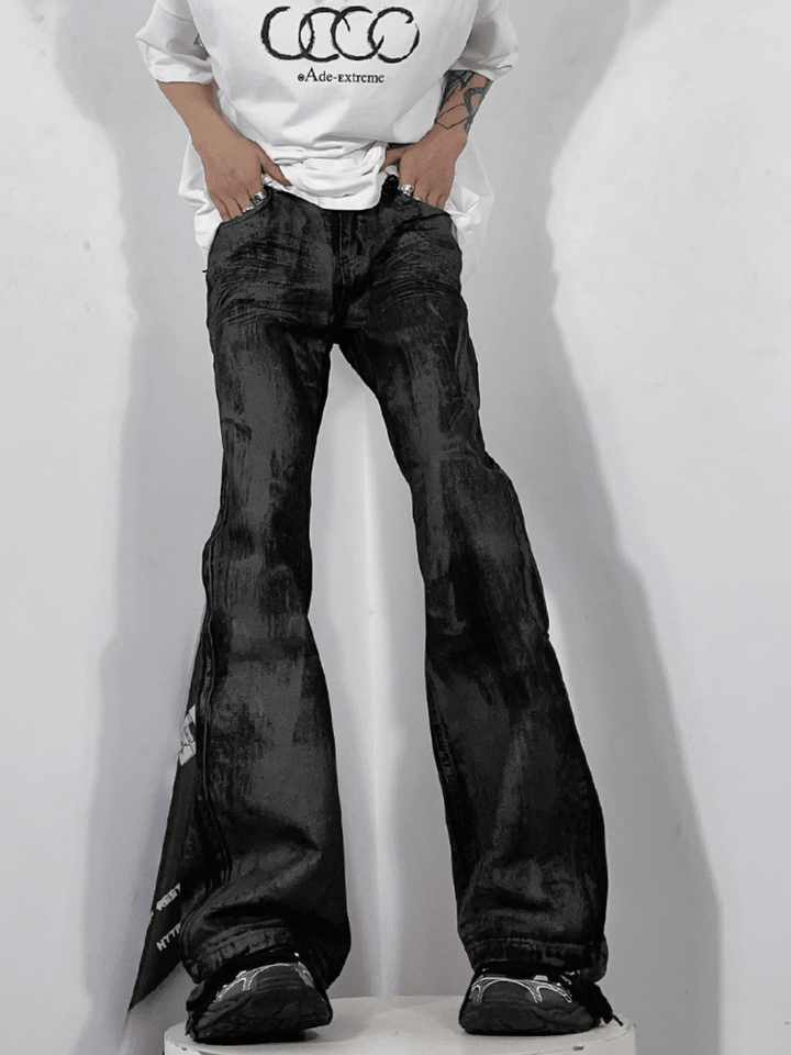 [76STREET] High Street Stacked Long Pants st1998