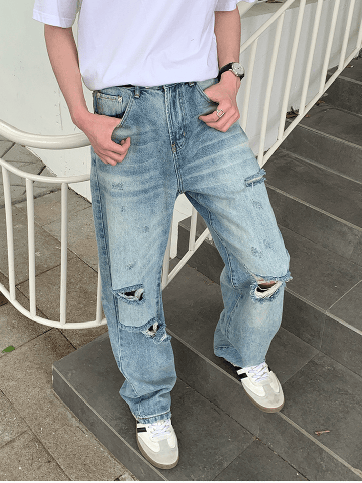 [ONELYC1NS] Distressed Ripped Denim st2091