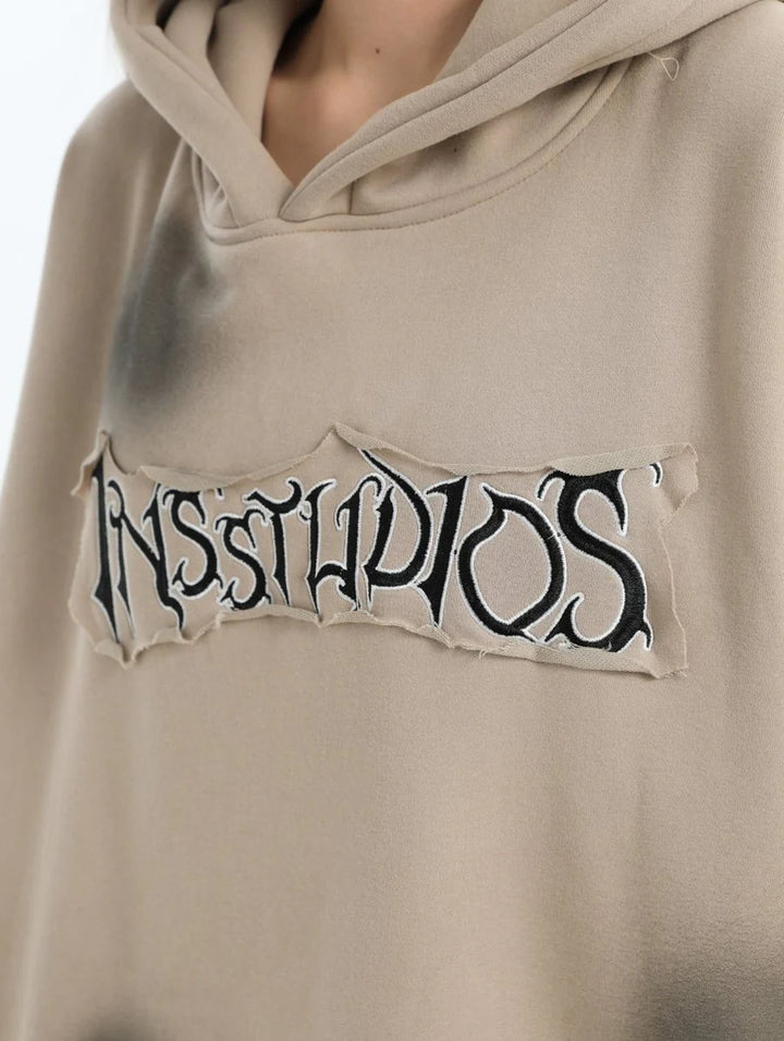 SPRAY PAINT LOGO LOOSE HOODIE ST1199