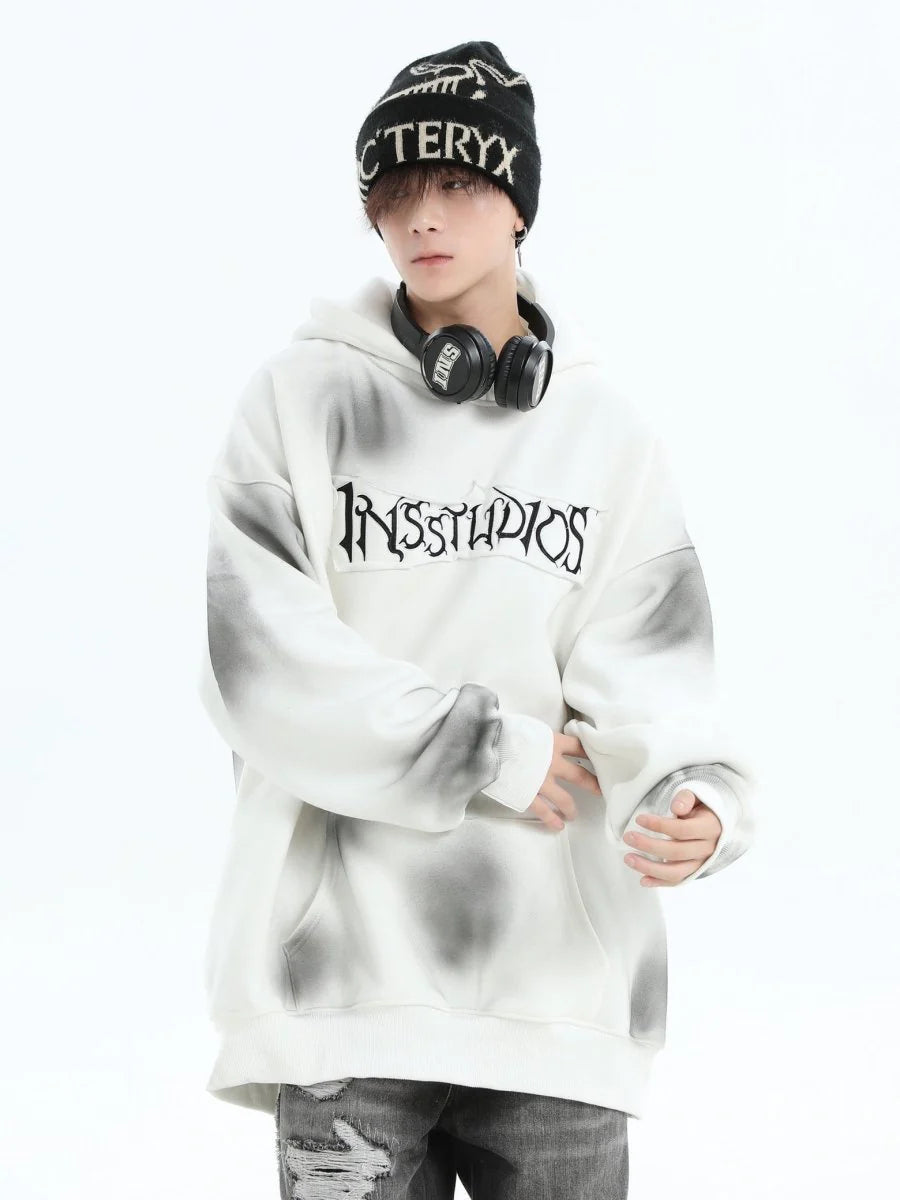 SPRAY PAINT LOGO LOOSE HOODIE ST1199