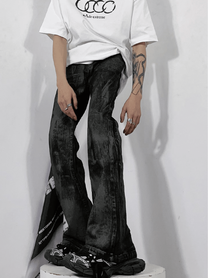 [76STREET] High Street Stacked Long Pants st1998