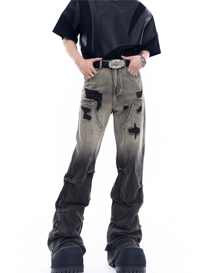 [STARTEXCEEDEND] damage denim pants st2498