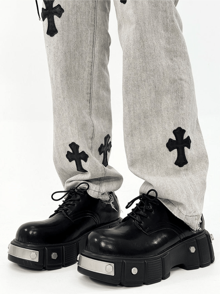 Head Round Toe Leather Shoes st1948