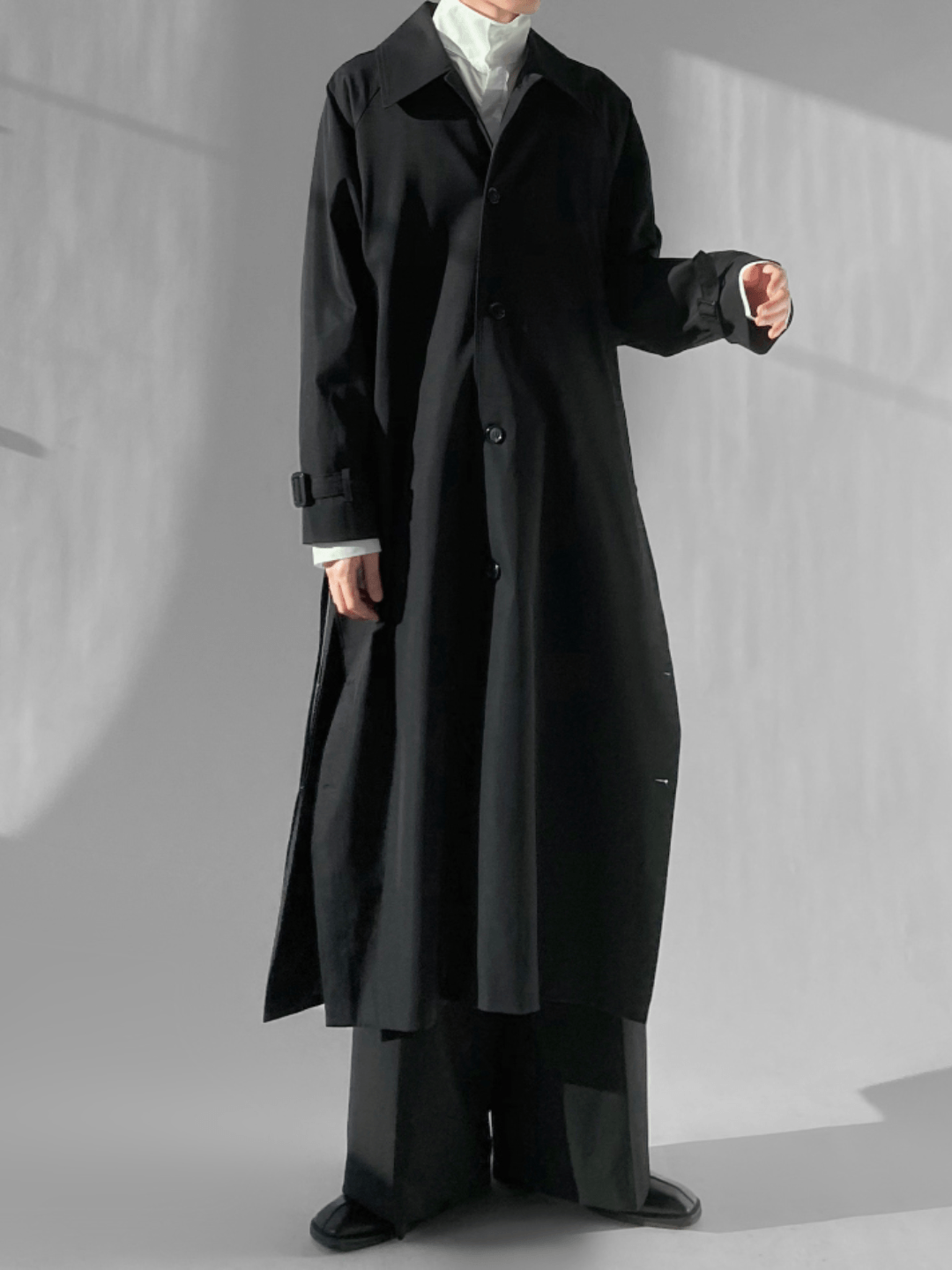 [North autumn X] trend loose long over-the-knee coat st1570