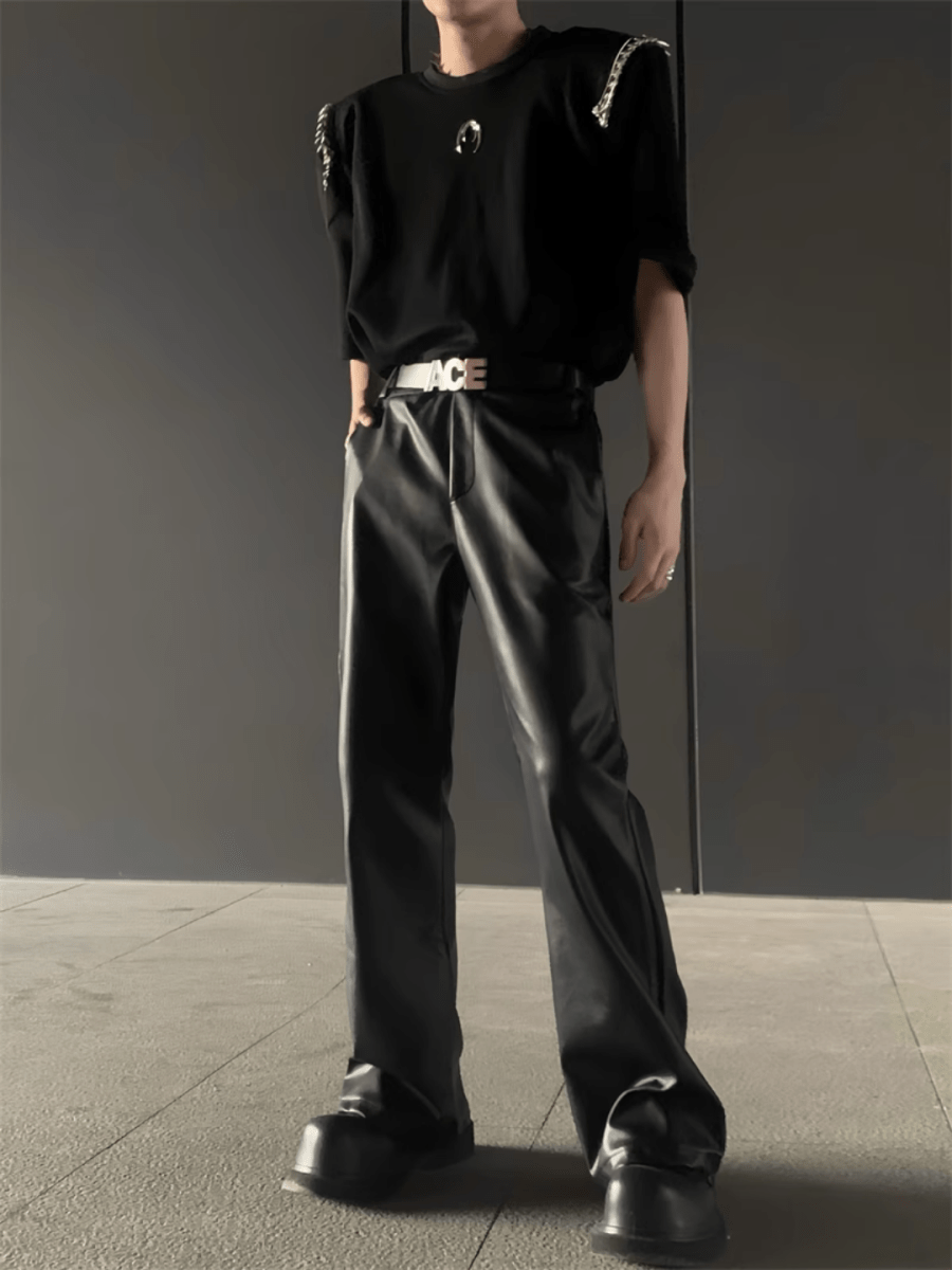 [ACETAILORS] PU leather pants st2810