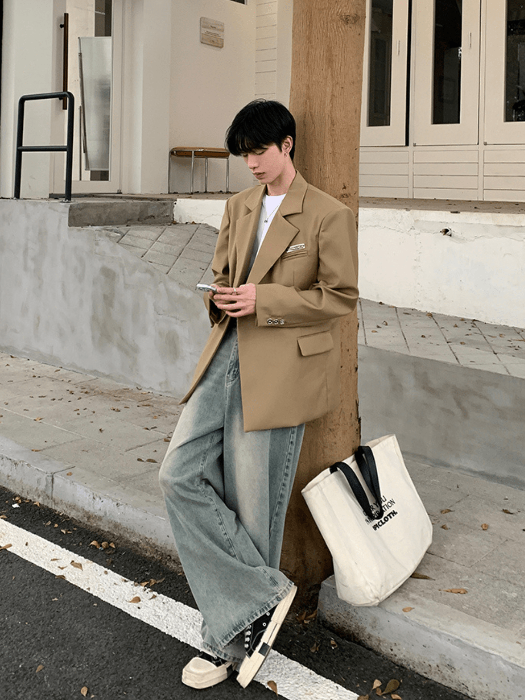 [ONELYC1NS] Korean loose suit st2005