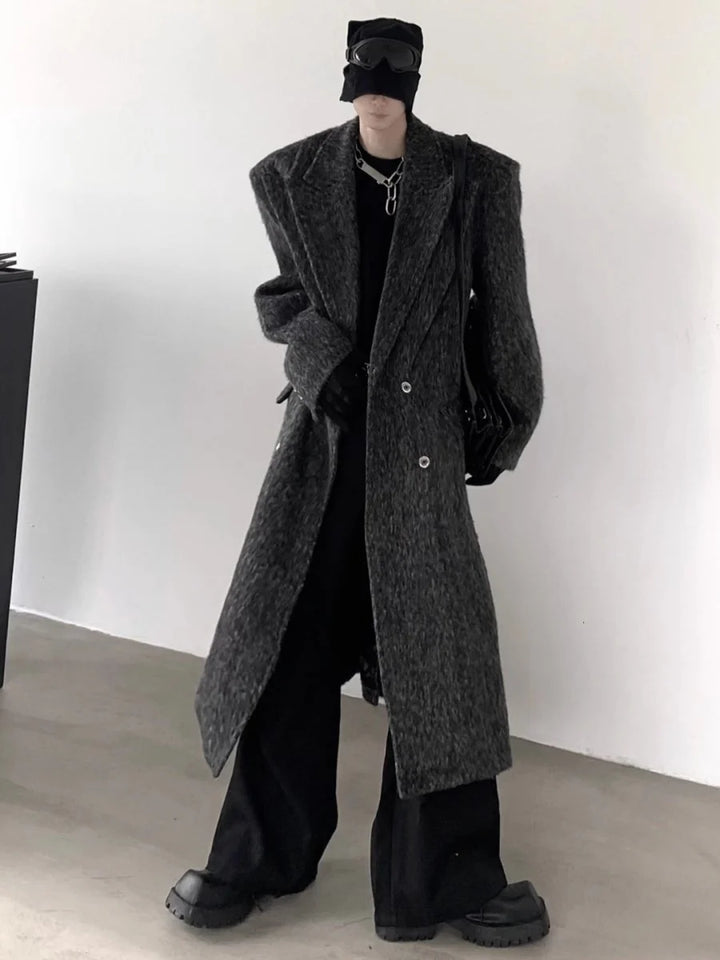 [AUTUMNWIND] GRAY MID-LENGTH TRENCH COAT ST1713