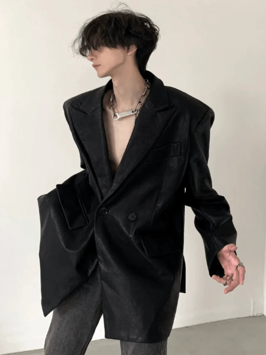 [AUTUMNWIND] HIGH-END DESIGN SHOULDER PAD SUIT RETRO JACKET ST1710