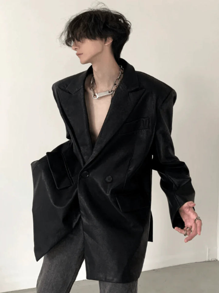 [AUTUMNWIND] HIGH-END DESIGN SHOULDER PAD SUIT RETRO JACKET ST1710