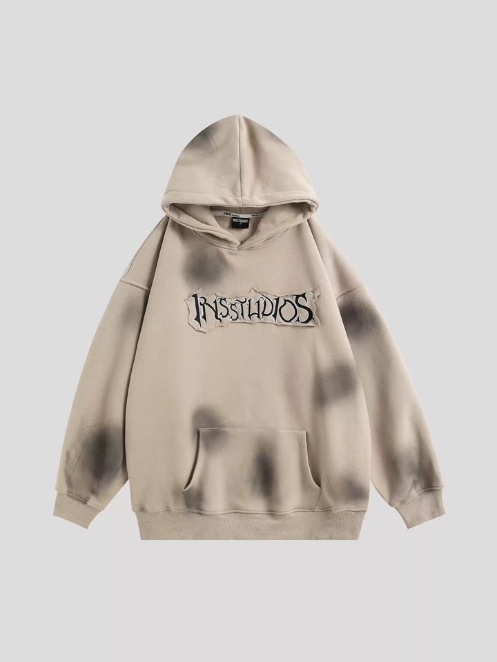 SPRAY PAINT LOGO LOOSE HOODIE ST1199