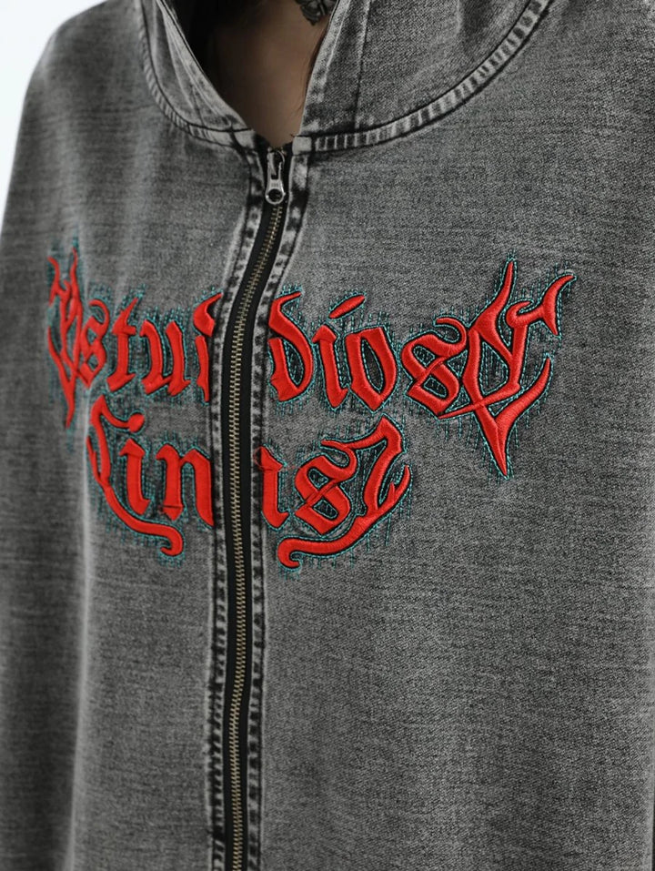 GOTHIC LETTER LOGO DENIM JACKET ST1248