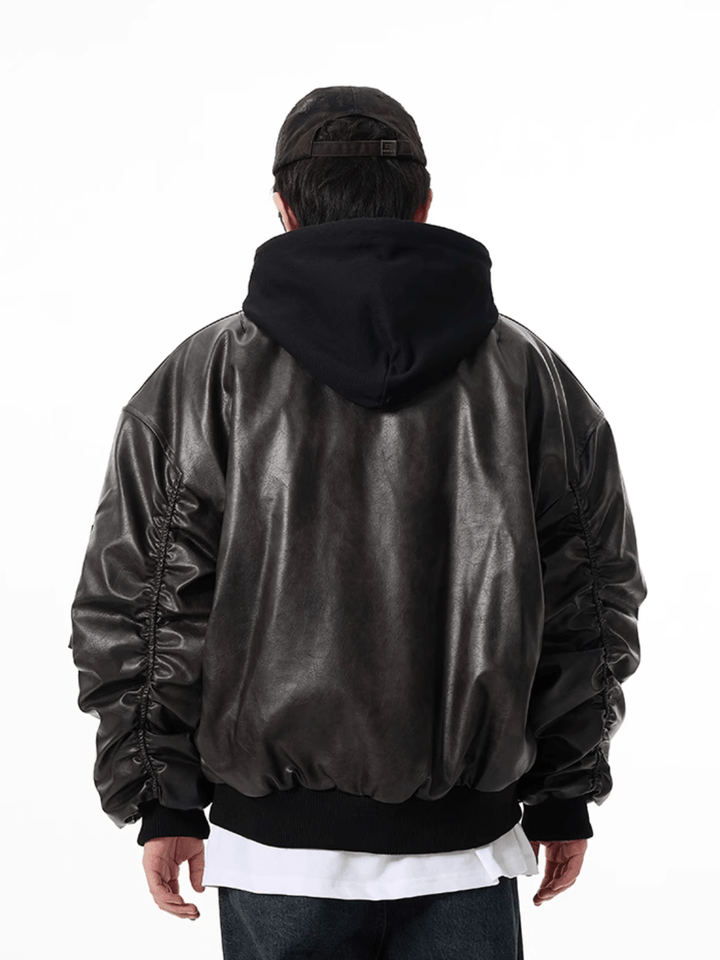 [motherfucker] American flight jacket leather jacket st1774