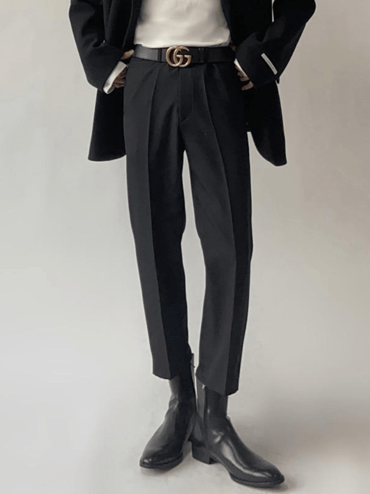 [David&me] Center Press Ankle Slacks st1019