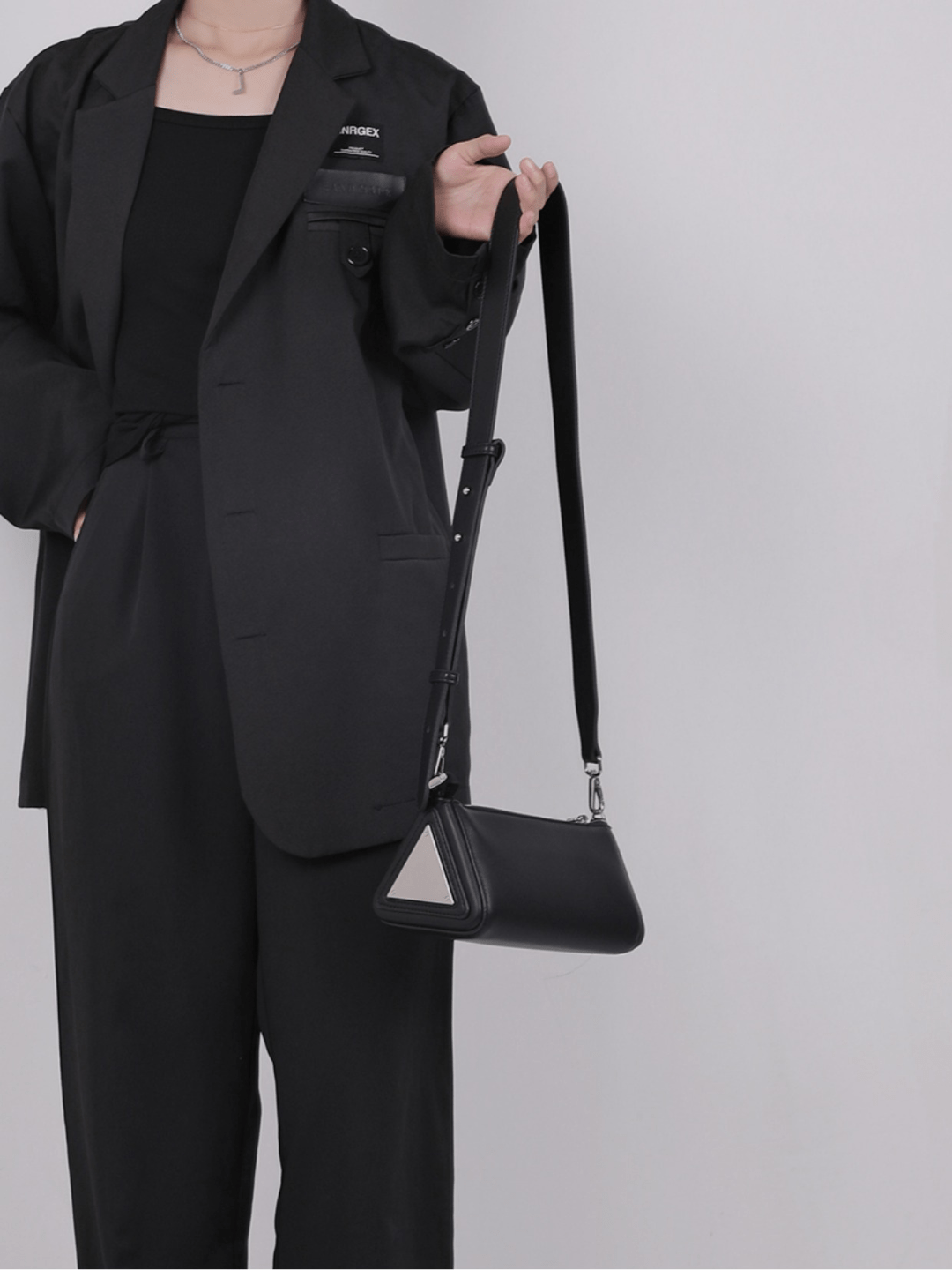 [luckystudio] Triangle Simple Crossbody Bag st1944