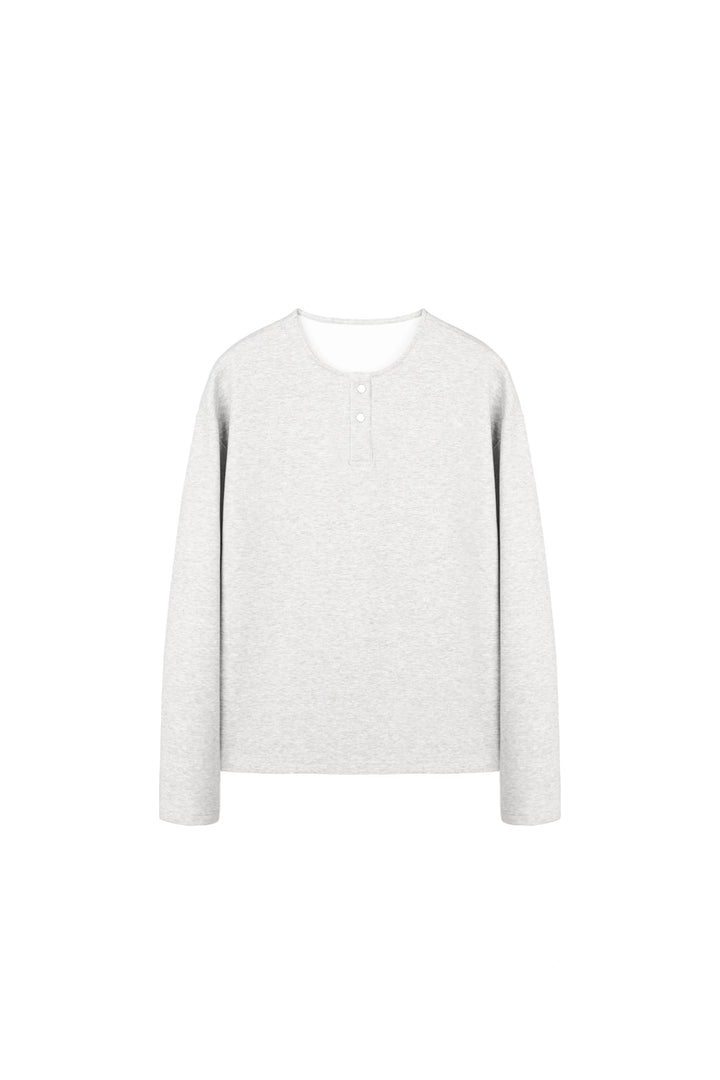 [FLAT ROOM] HENLEY NECK LONG-SLEEVE TEE ST2064