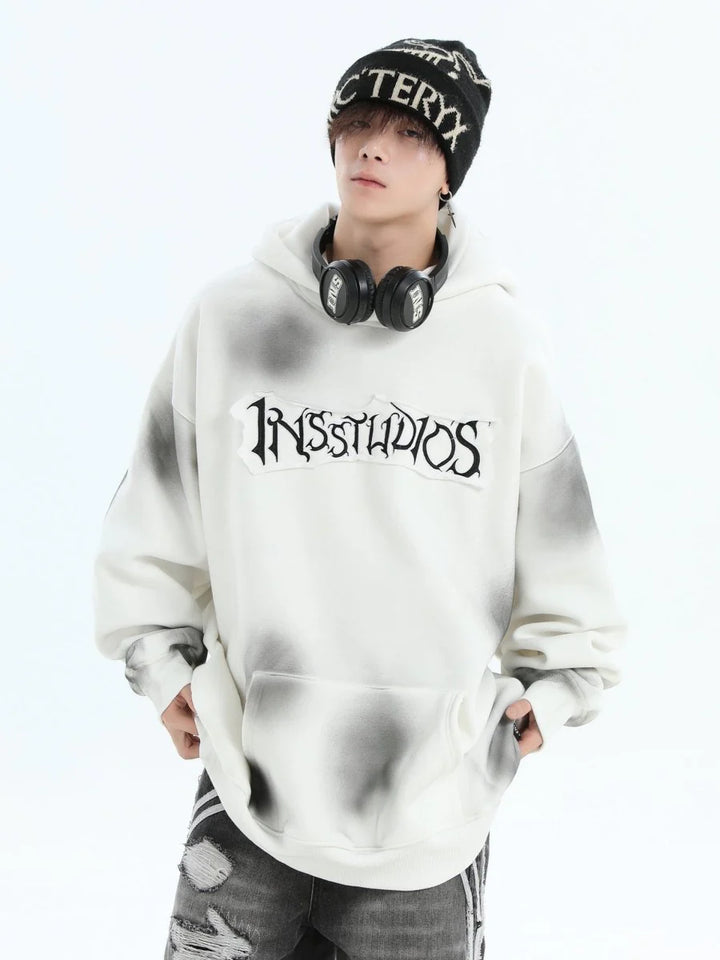 SPRAY PAINT LOGO LOOSE HOODIE ST1199