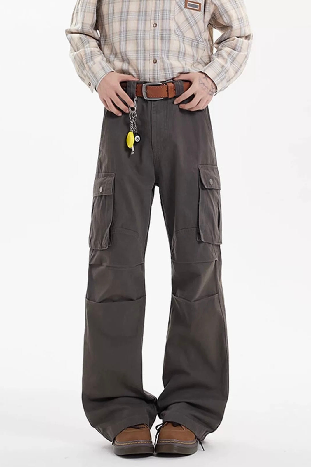 [FLAT ROOM] VINTAGE MULTI-POCKET WIDE-LEG CARGO PANTS ST2050