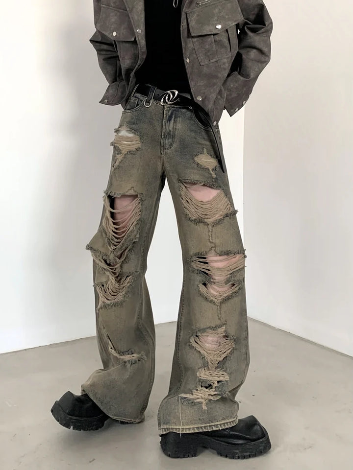 [AUTUMNWIND] VINTAGE WASHED HIGH STREET JEANS ST1192