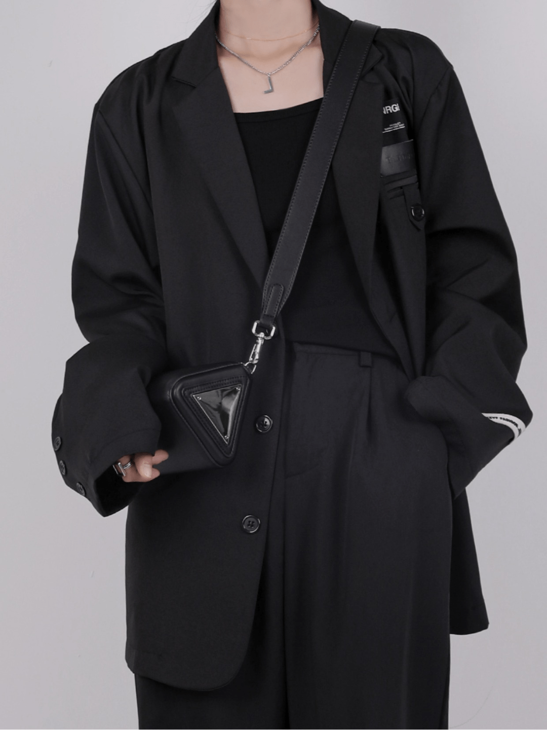 [luckystudio] Triangle Simple Crossbody Bag st1944