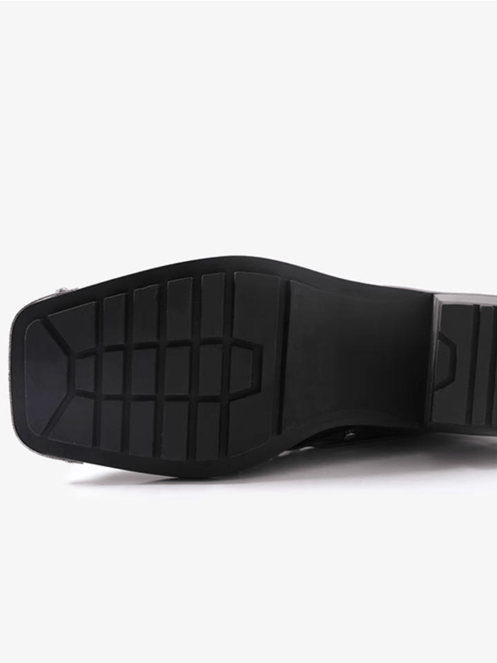 Square Toe Derby Leather Shoes st2046