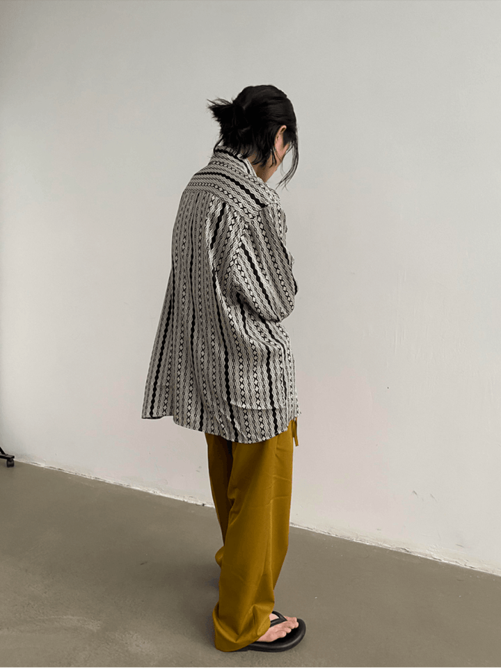 [GENESISBOY] silk drape loose shirt st1310