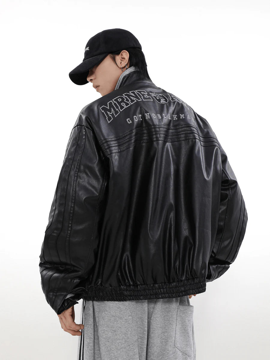 [MRNEARLY] WIND BIKER LEATHER JACKET ST1049