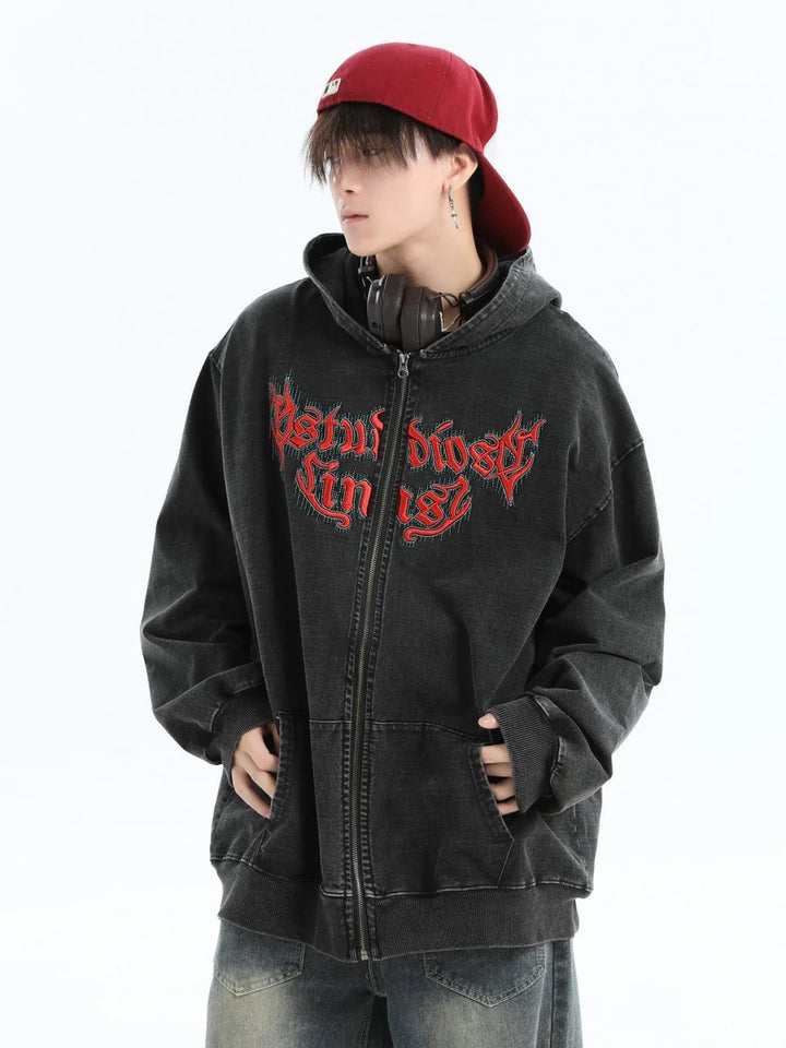 GOTHIC LETTER LOGO DENIM JACKET ST1248