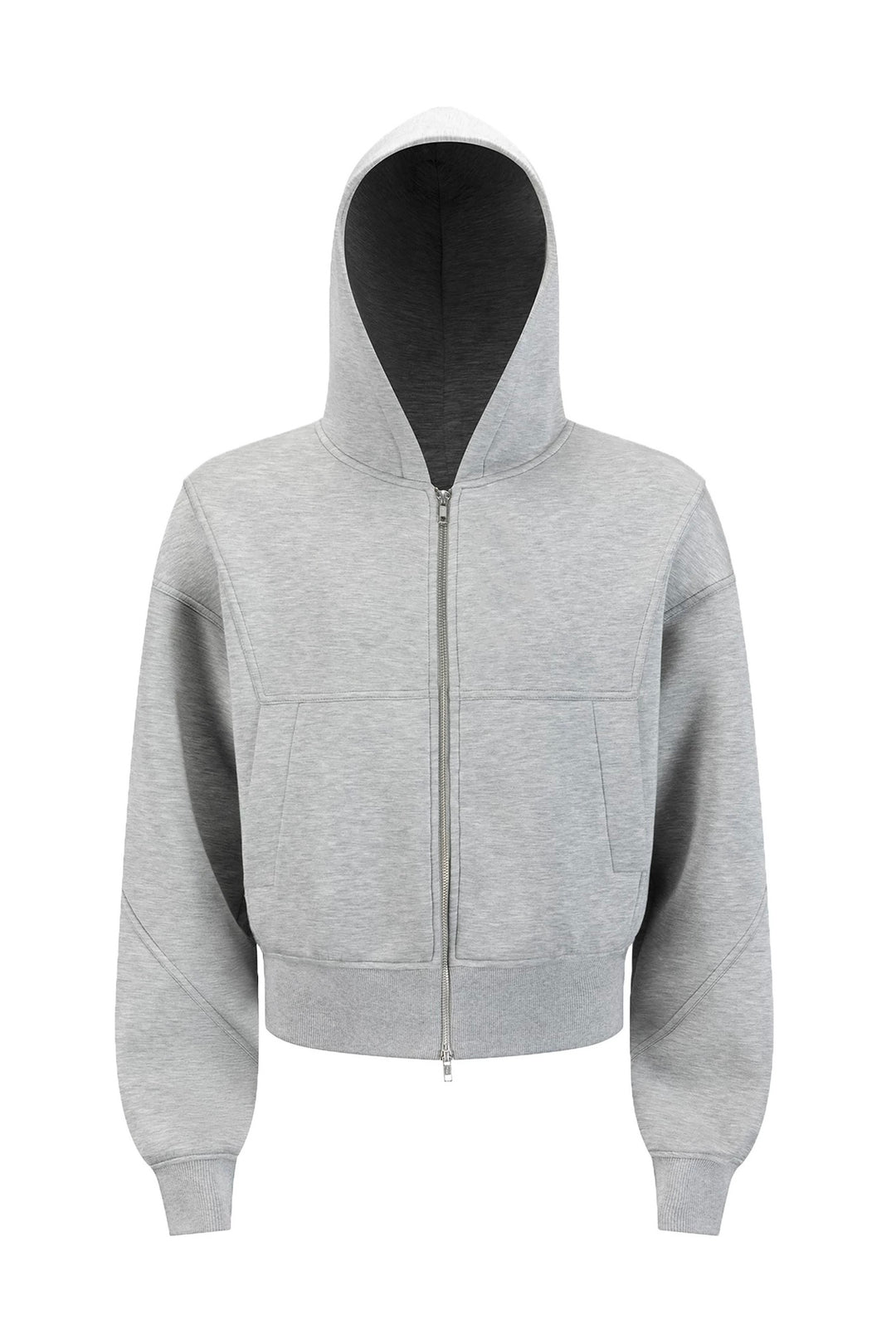 [FLAT ROOM] STRUCTURED BOX CUT ZIP-UP HOODIE ST2052