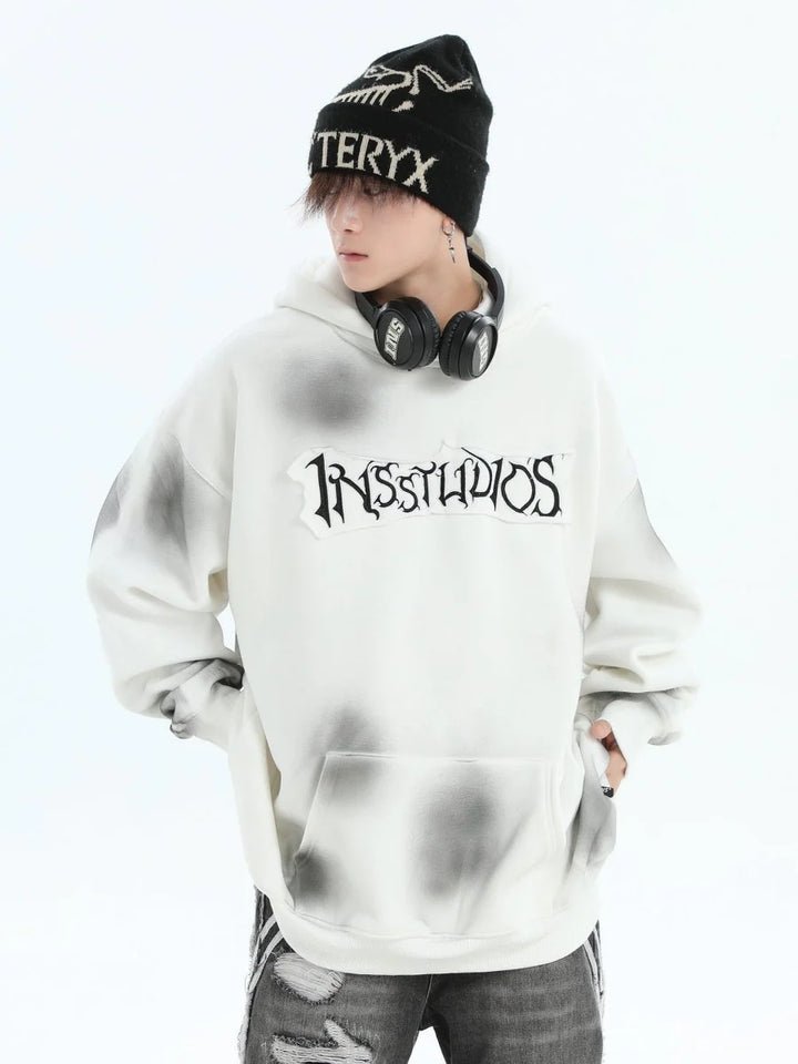 SPRAY PAINT LOGO LOOSE HOODIE ST1199