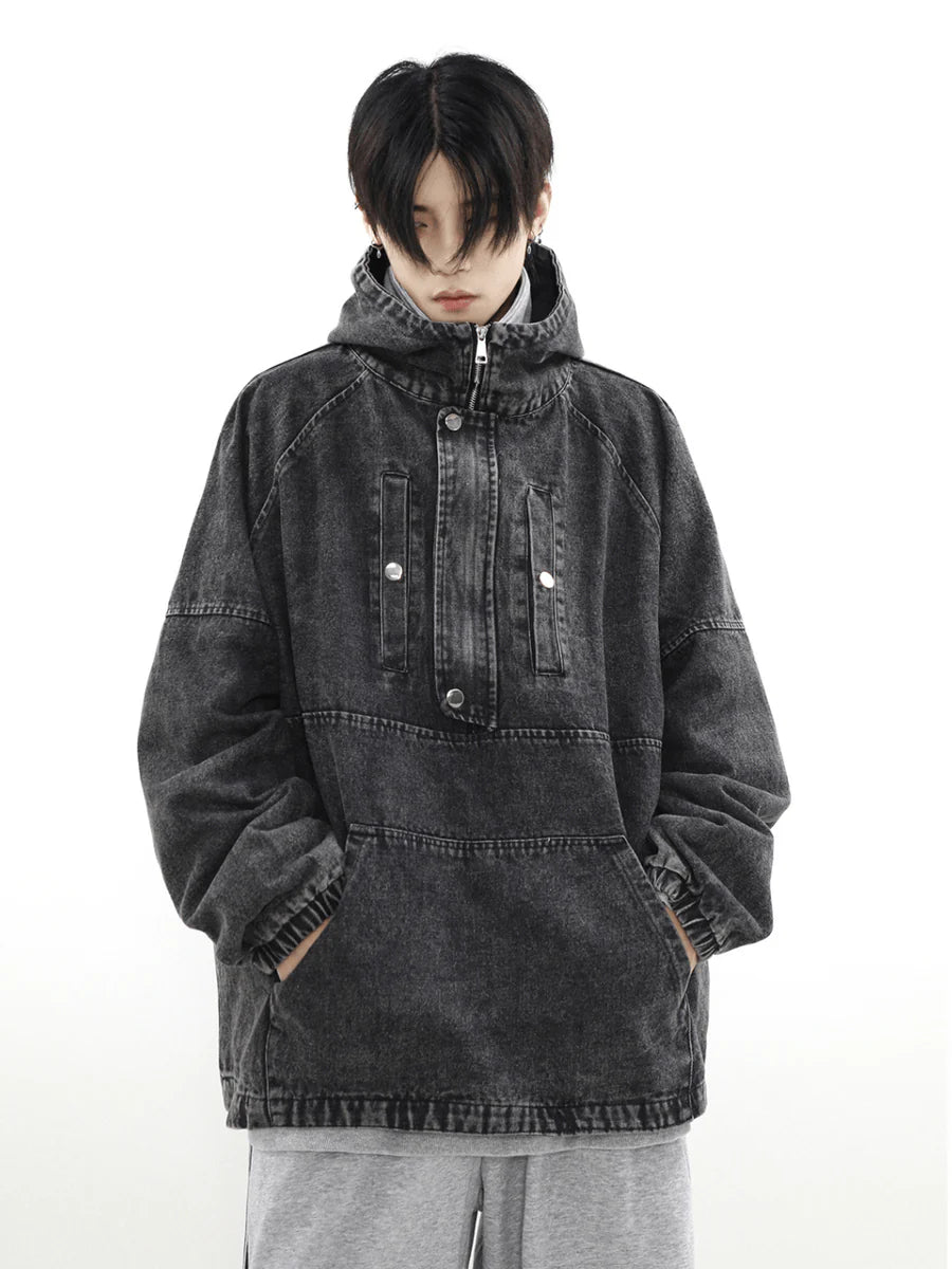 [MRNEARLY] VINTAGE WASHED DENIM HOODED ST1180