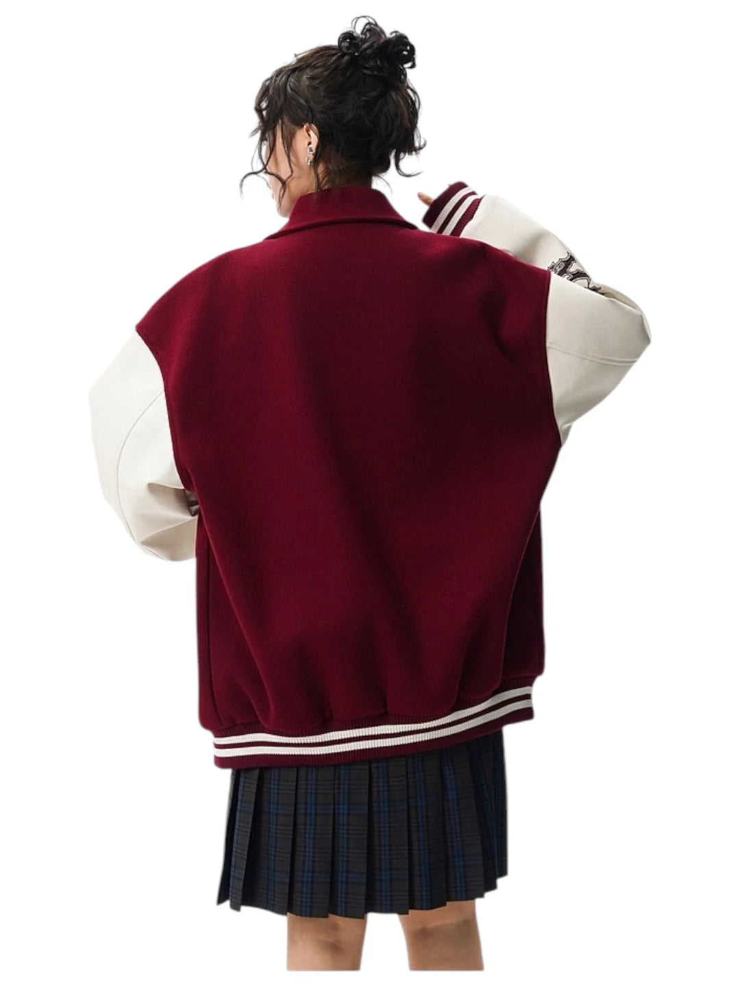 [W.K] PATCHED VARSITY EMBROIDERED JACKET st5030