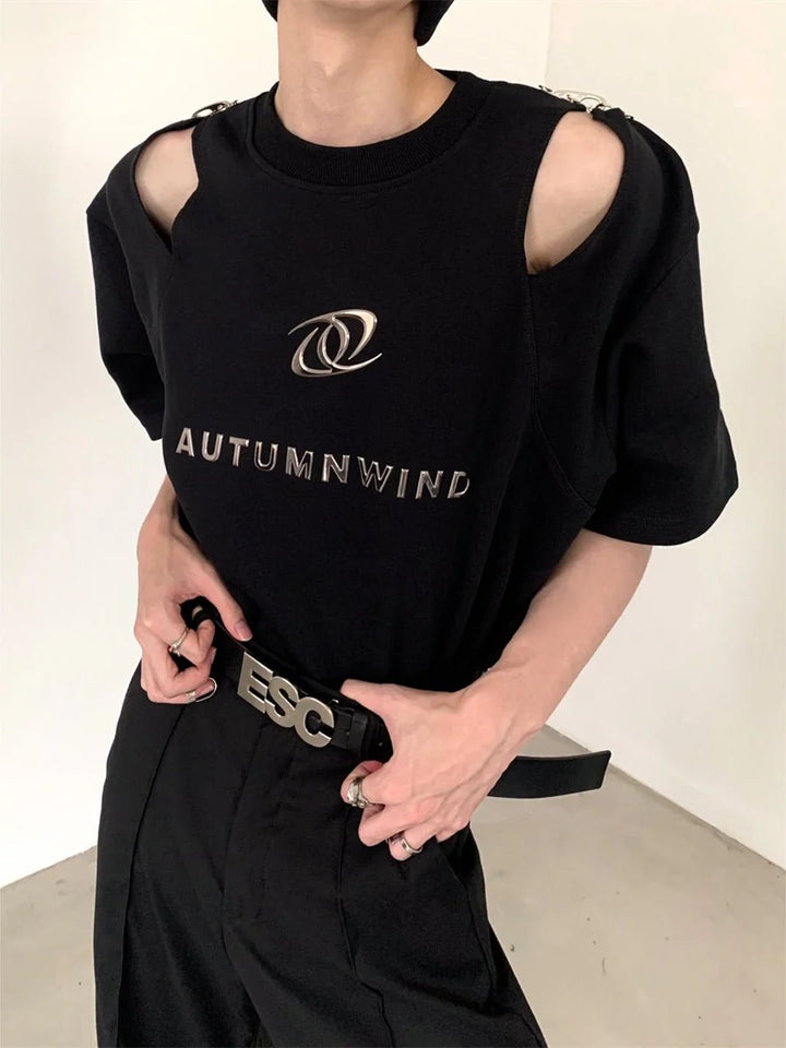 [AUTUMNWIND]DECONSTRUCTED DESIGN T-SHIRT ST1058