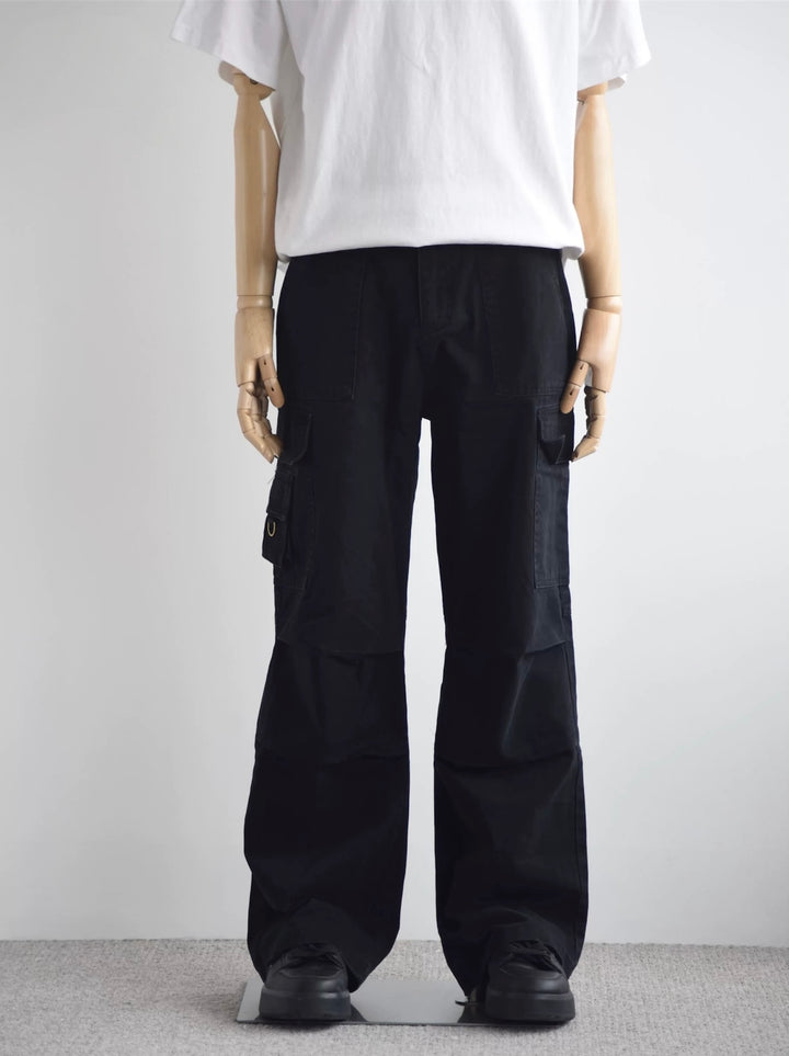 [HFB] RELAXED STRAIGHT-LEG CARGO PANTS st4010