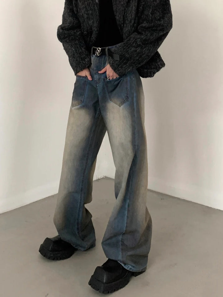 [AUTUMNWIND] VINTAGE WASHED BLUE JEANS ST1193