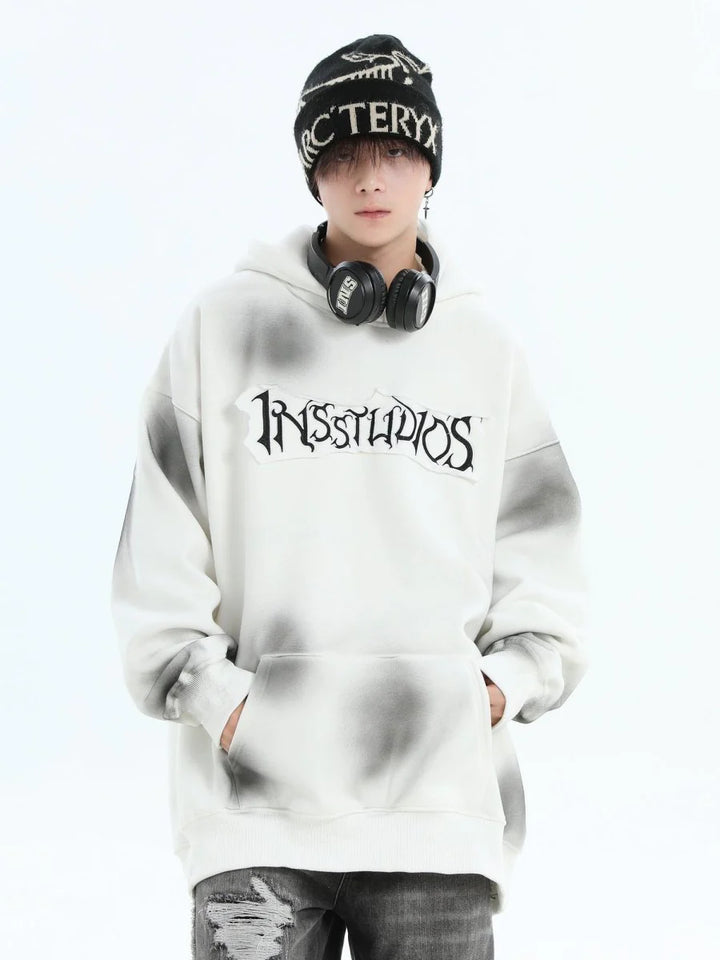 SPRAY PAINT LOGO LOOSE HOODIE ST1199