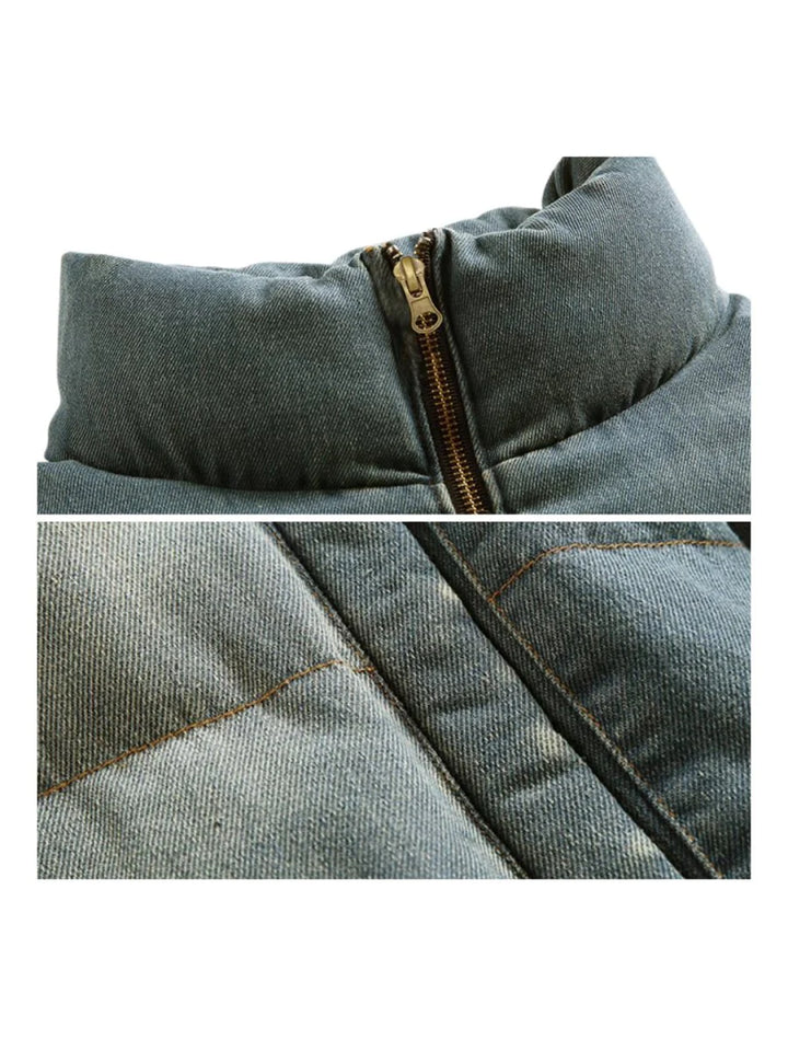 [MRNEARLY] WASHED DENIM DOWN JACKET ST1052