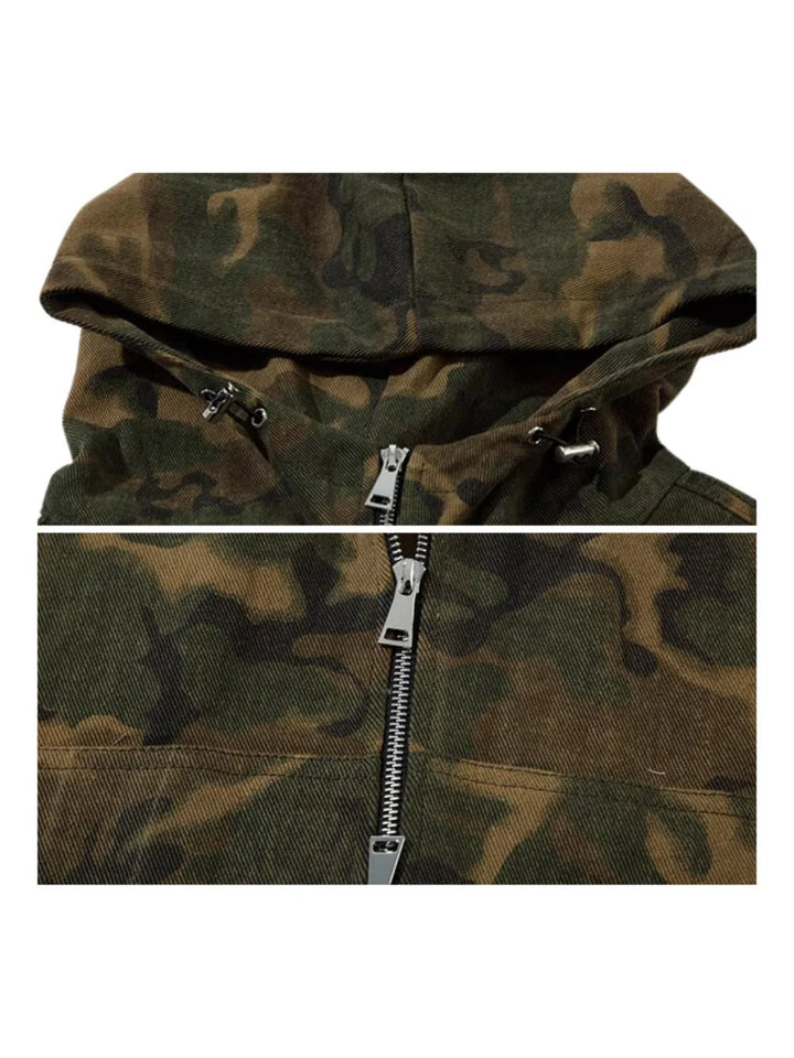 [MRNEARLY] LOOSE ZIPPER HOODED JACKET ST1450