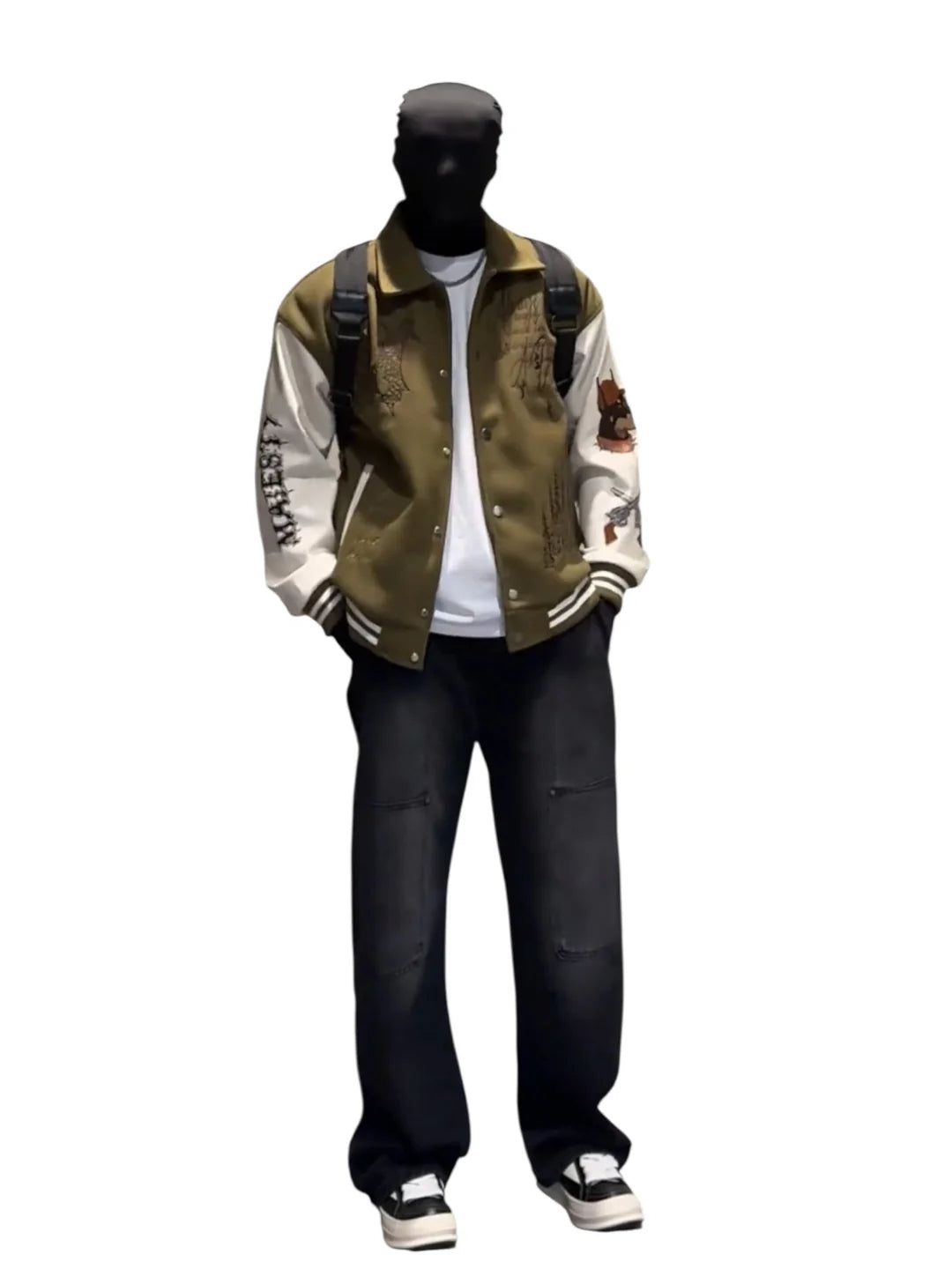 [W.K] PATCHED VARSITY EMBROIDERED JACKET st5030