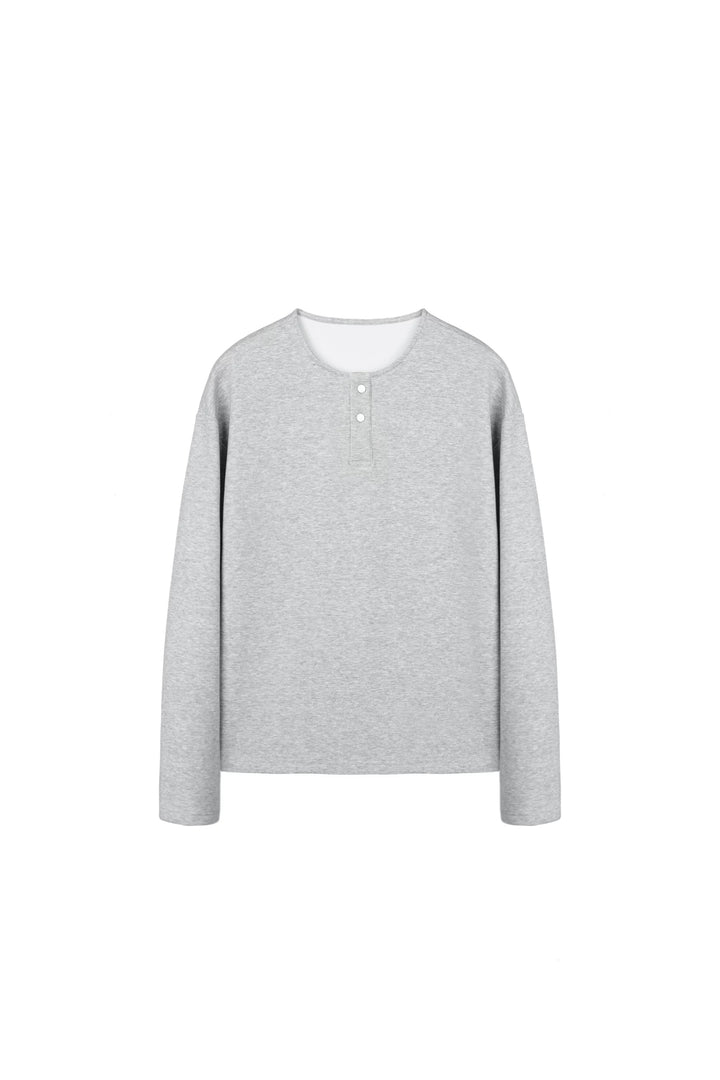 [FLAT ROOM] HENLEY NECK LONG-SLEEVE TEE ST2064