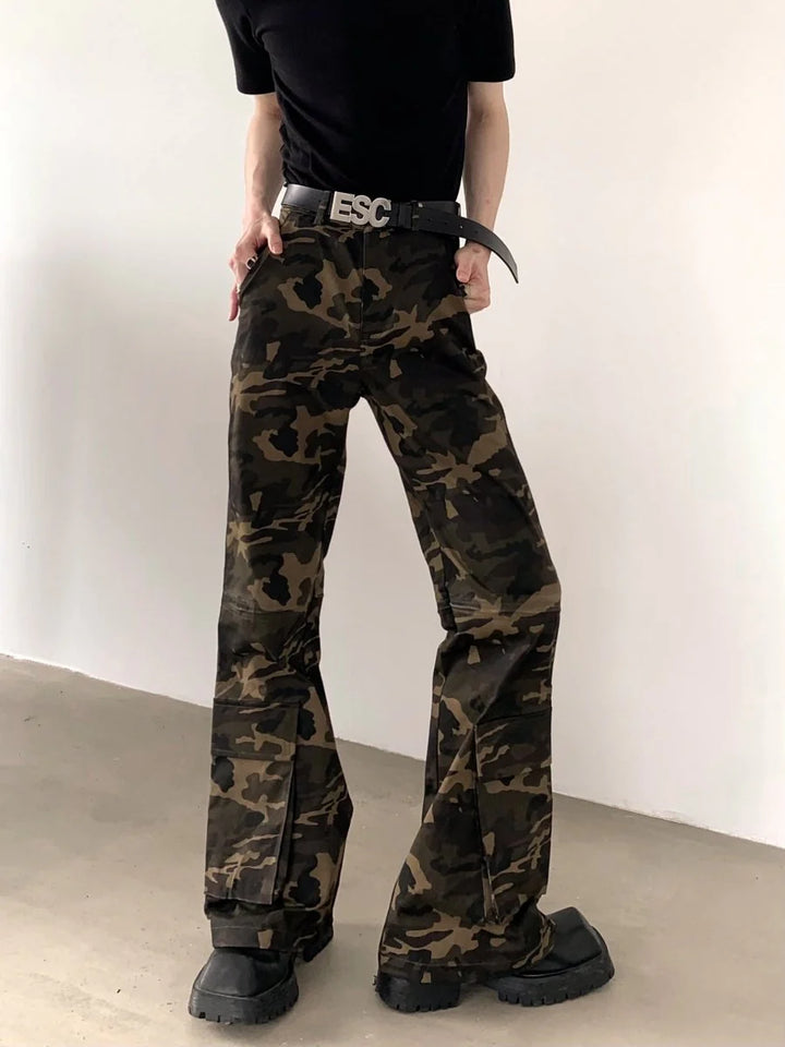 [AUTUMNWIND] CAMOUFLAGE SLIM WORK PANTS ST913