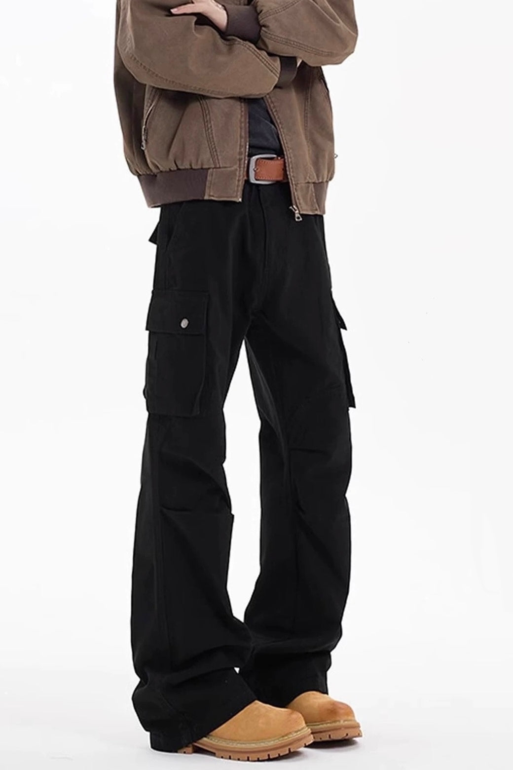 [FLAT ROOM] VINTAGE MULTI-POCKET WIDE-LEG CARGO PANTS ST2050