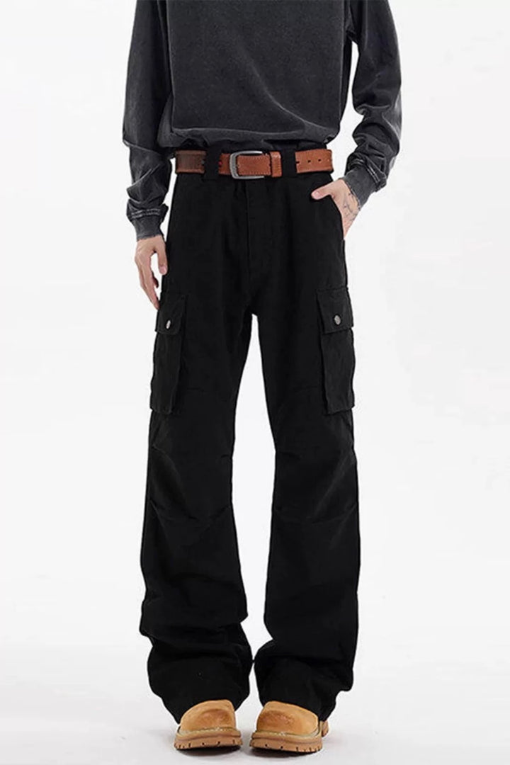 [FLAT ROOM] VINTAGE MULTI-POCKET WIDE-LEG CARGO PANTS ST2050