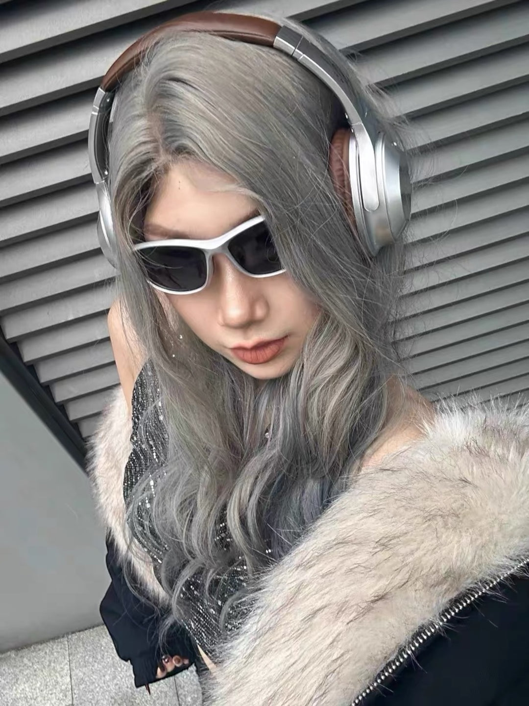 [Korean Girl] FUR LINED PUFFER BOMBER JACKET st5016