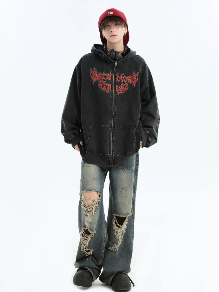 GOTHIC LETTER LOGO DENIM JACKET ST1248