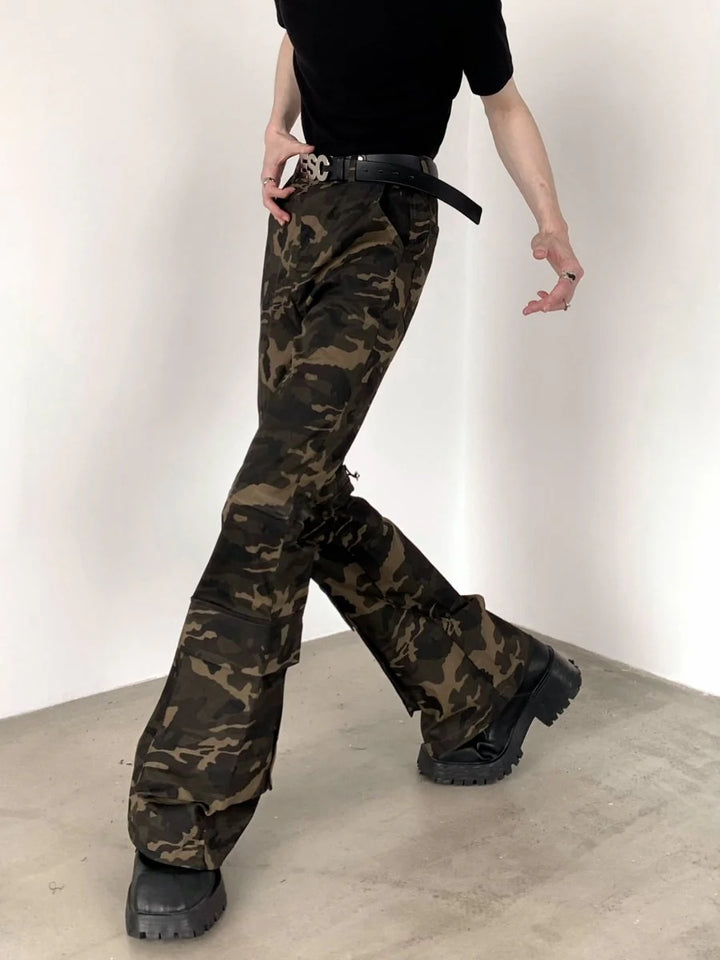 [AUTUMNWIND] CAMOUFLAGE SLIM WORK PANTS ST913