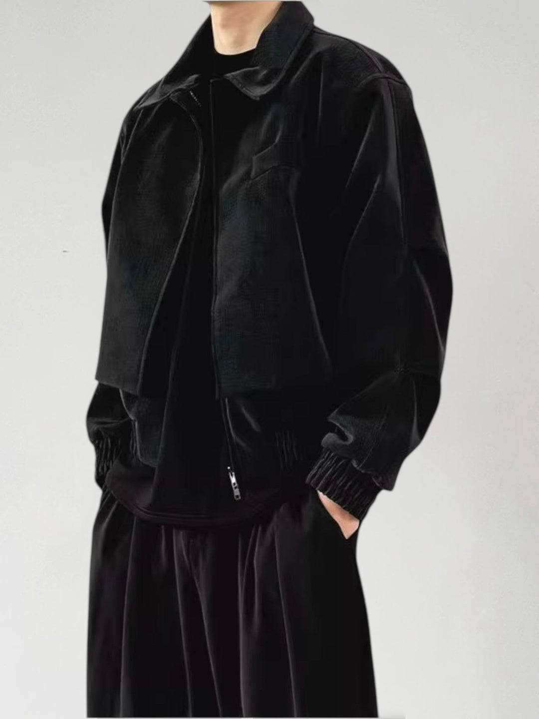 TEXTURED PANELLED PADDED JACKET st5034