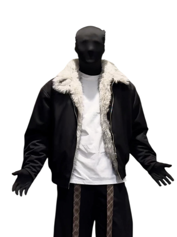 FAUX FUR-COLLAR PADDED JACKET st5079