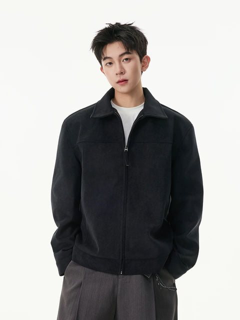 FAUX SUEDE HIP-HOP JACKET st5091